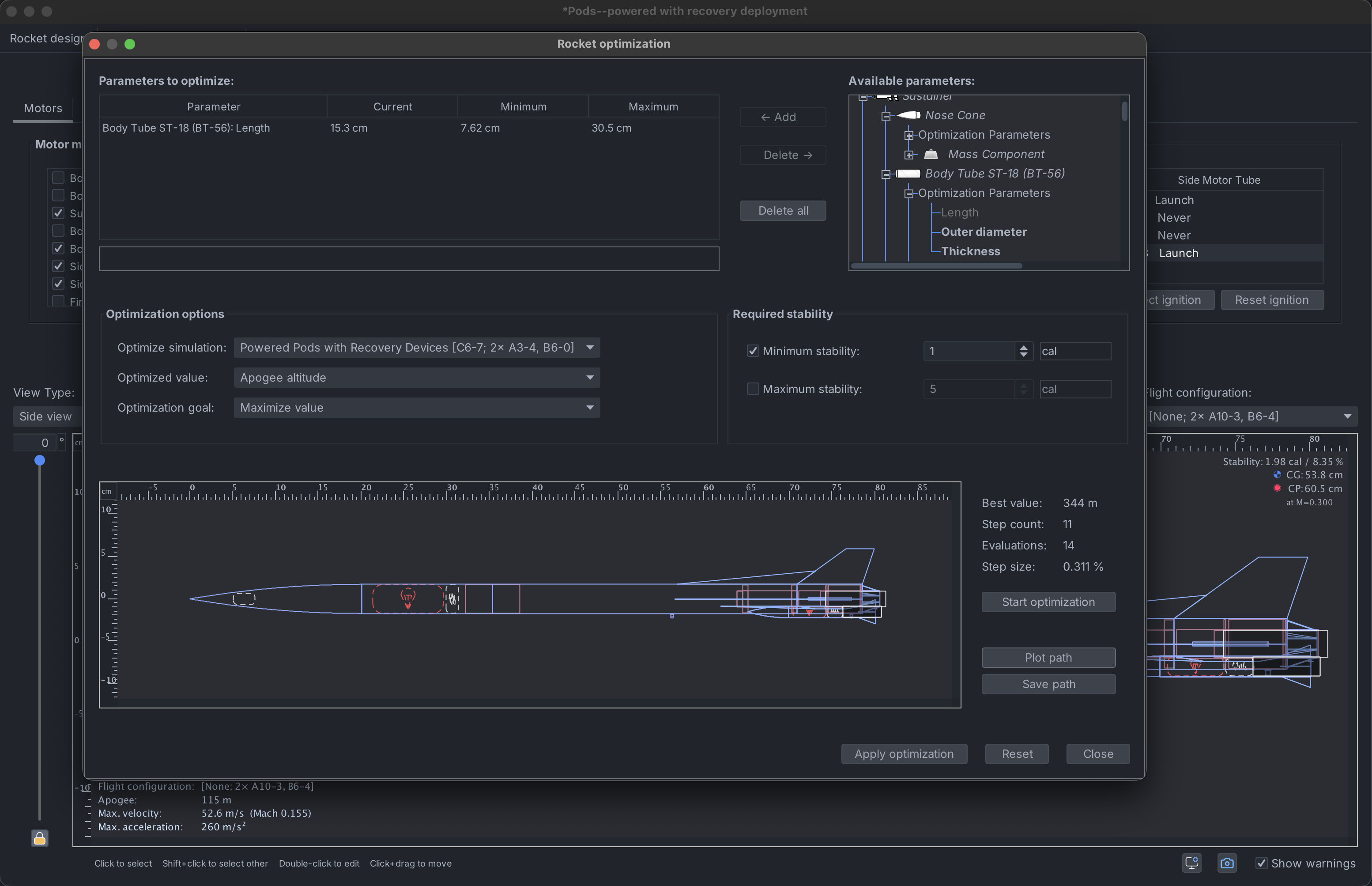 OpenRocket Rocket Optimizer
