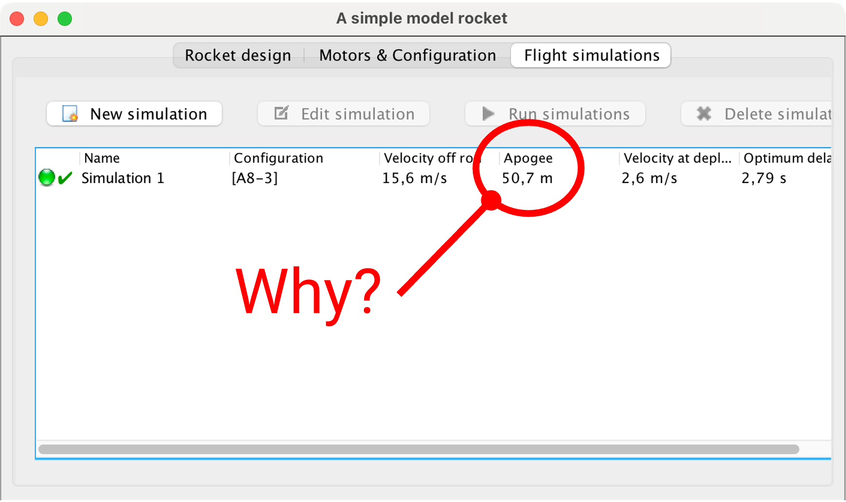 Why is my predicted apogee much different than expected?