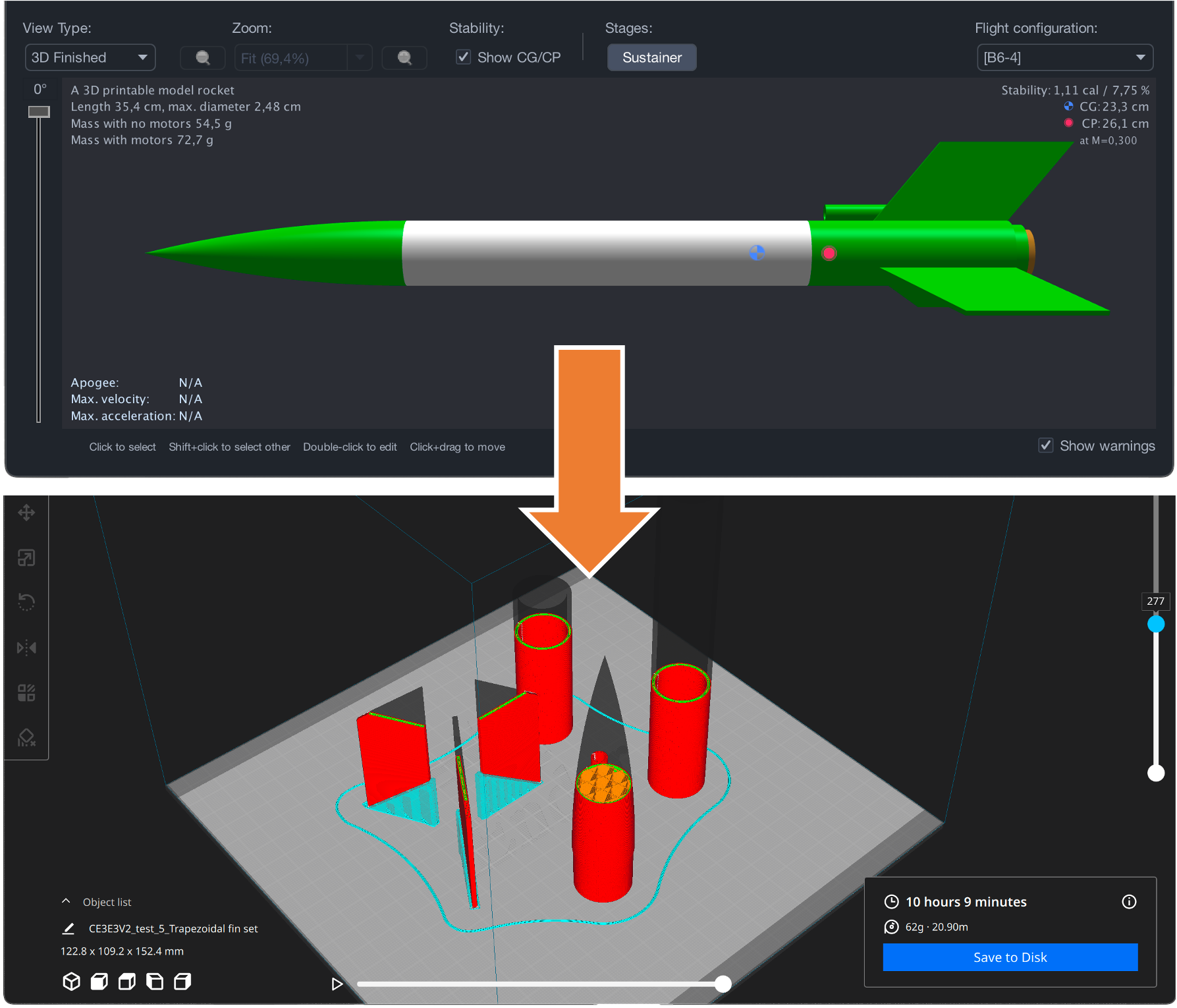 Export design to OBJ file for 3D printing